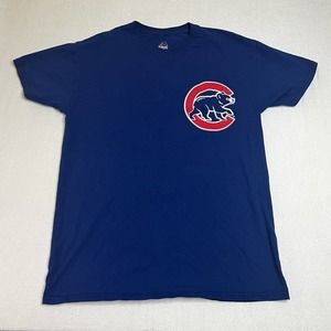 Mens Chicago Cubs Ben Zobrist Shirt Medium Blue MLB Baseball Sports Majestic